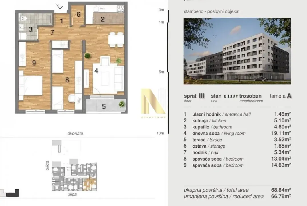 Prodaja, trosoban stan, 67m², Telep, Novi Sad Sve Podlokacije