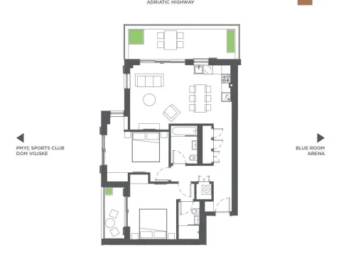 Prodaja, dvosoban stan, 102m², Tivat, Crna Gora - image 11