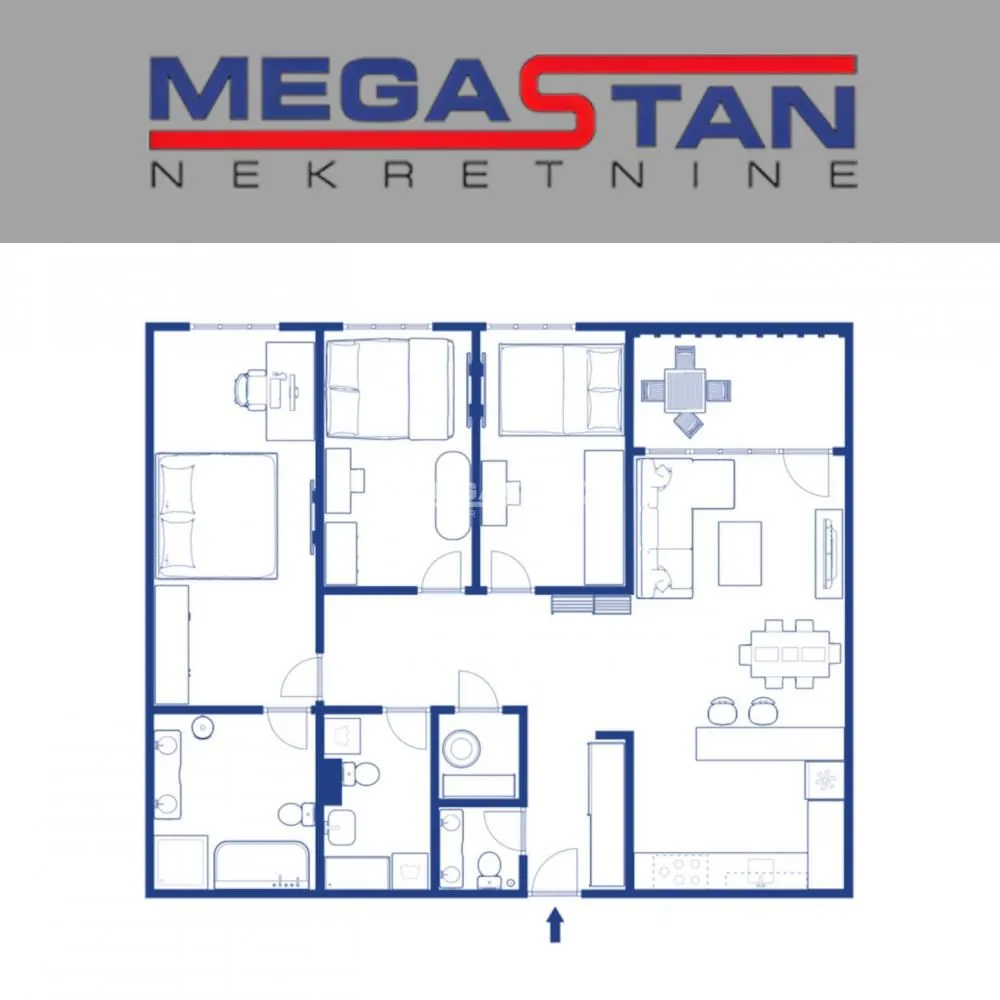 Sale, four bedroom apartment, 109m², Novi Beograd Sve Podlokacije, Beograd