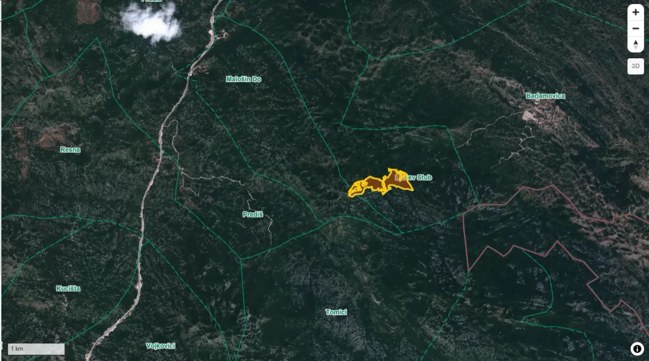 Prodaja, plac, 340000m², Čevo, Cetinje