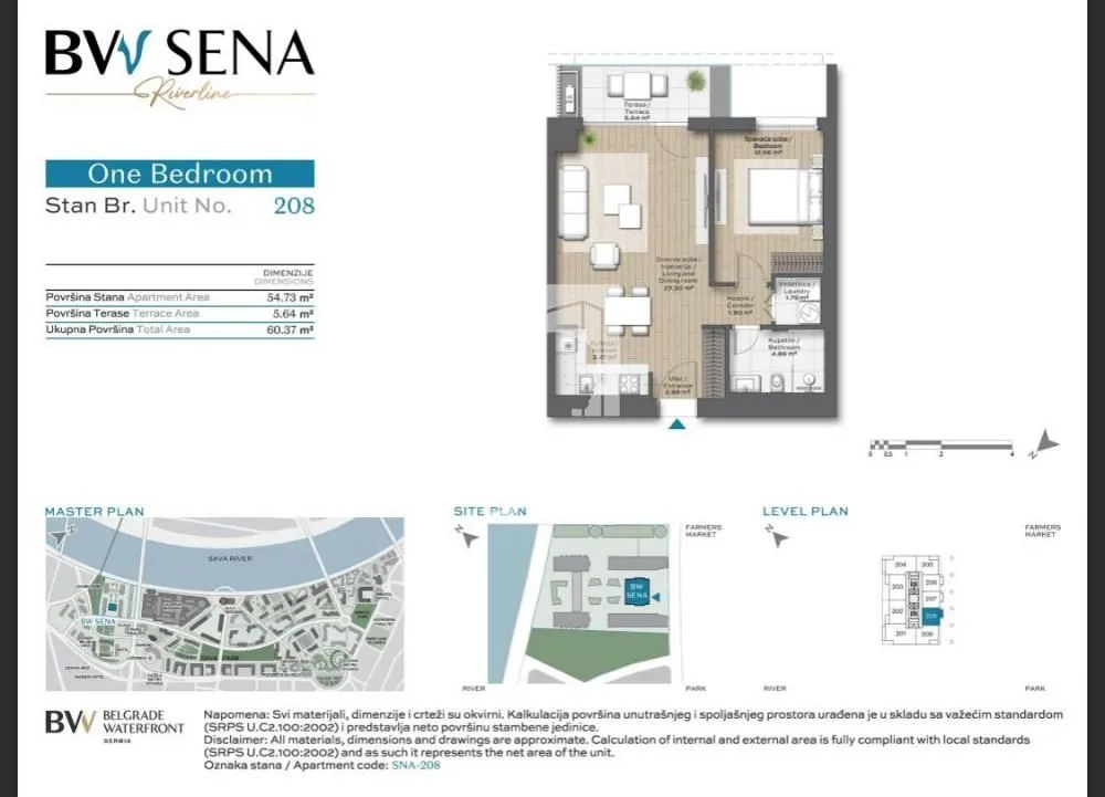 Prodaja, dvosoban stan, 62m², Savski Venac, Beograd