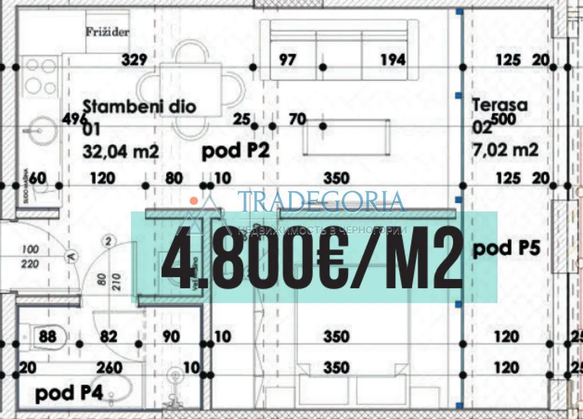 Prodaja, stan, 39m², Budva, Crna Gora
