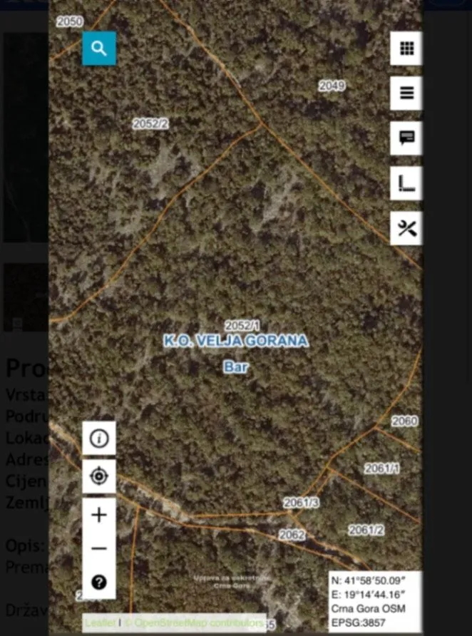 Sale, land lot, 22000m², Velja Gorana, Bar