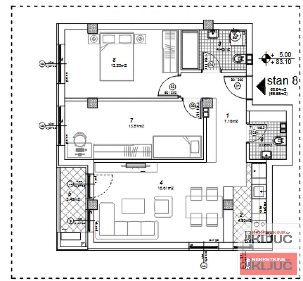 Prodaja, trosoban stan, 66m², Telep, Novi Sad Sve Podlokacije
