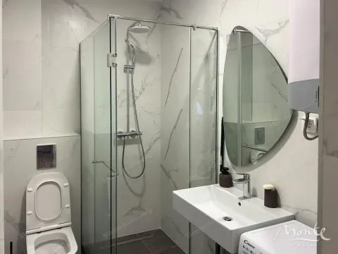 Moderne kupatilo sa tuš kabinom, umivaonikom i wc šoljom. - image 4