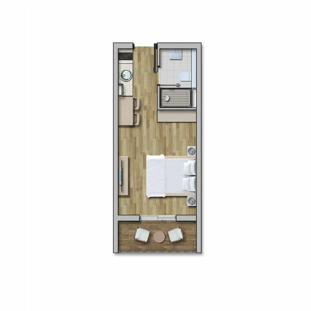 Prodaja, stan, 26m², Kavač, Kotor