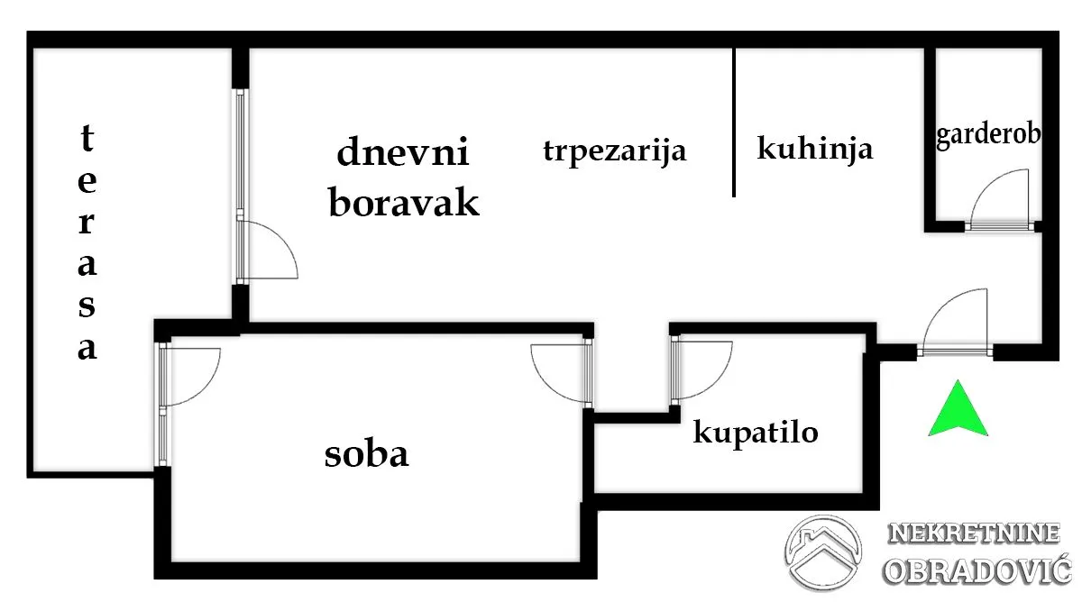 Sale, two bedroom apartment, 57m², Vračar Sve Podlokacije, Beograd
