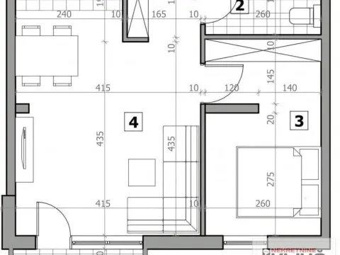 Sale, two bedroom apartment, 45m², Sremska Kamenica, Petrovaradin