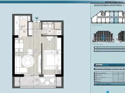Sale, one bedroom apartment, 42m², Bar, Crna Gora - image 2