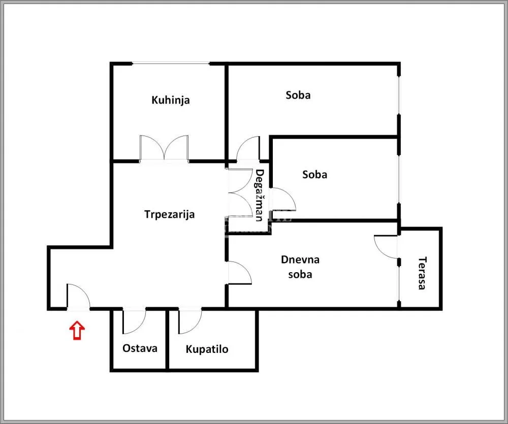 Sale, two bedroom apartment, 59m², Lion, Zvezdara Sve Podlokacije
