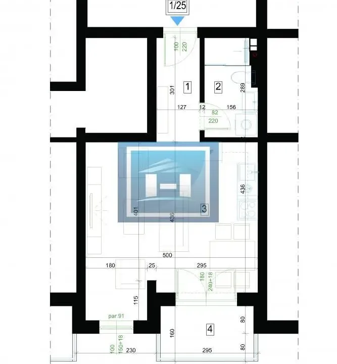 Prodaja, garsonjera, 36m², Centar, Jagodina