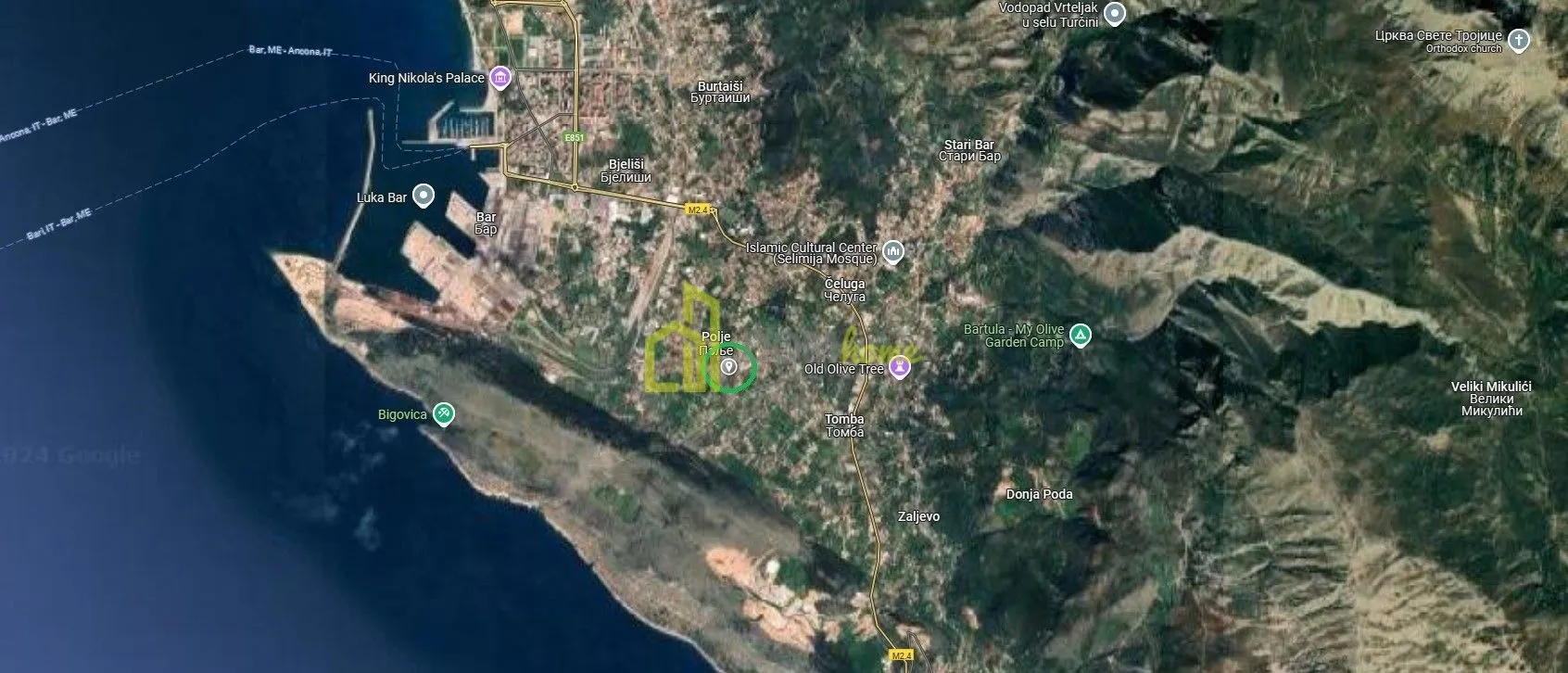 Prodaja, plac, 4686m², Polje, Bar