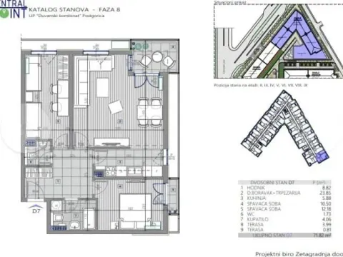 Prodaja, dvosoban stan, 71m², Central Point, Podgorica - image 2