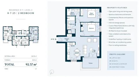 Prodaja, dvosoban stan, 92m², Luštica Bay, Tivat - image 13