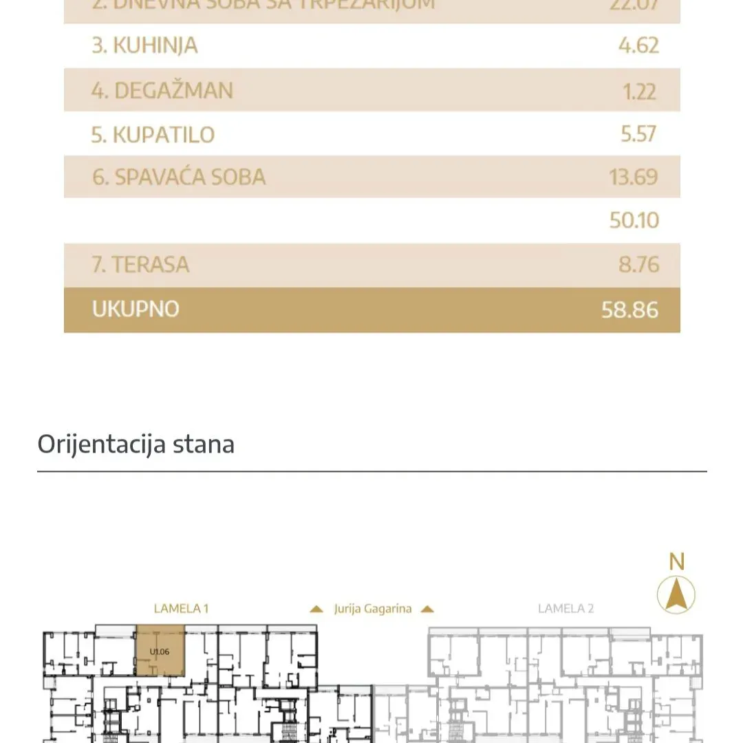 Sale, two bedroom apartment, 59m², Novi Beograd Blok 25, Novi Beograd Sve Podlokacije
