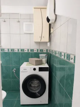Kupatilo sa veš mašinom i zidnim ormarićem. - image 10
