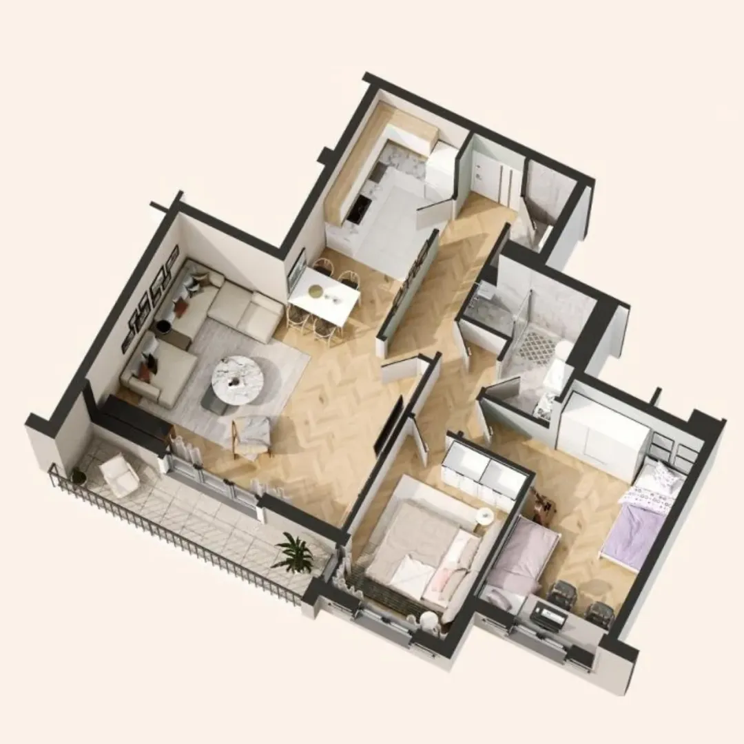 Prodaja, dvosoban stan, 69m², Donja Lastva, Tivat
