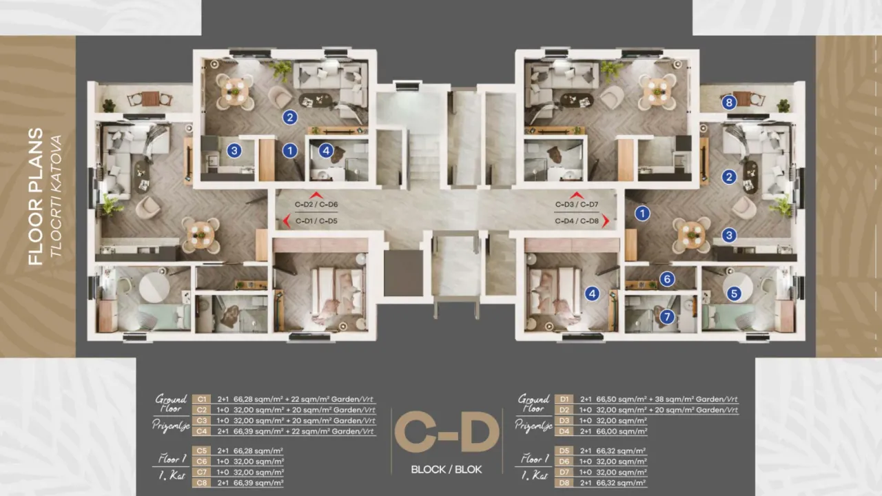 Sale, two bedroom apartment, 66m², Radanovići, Kotor