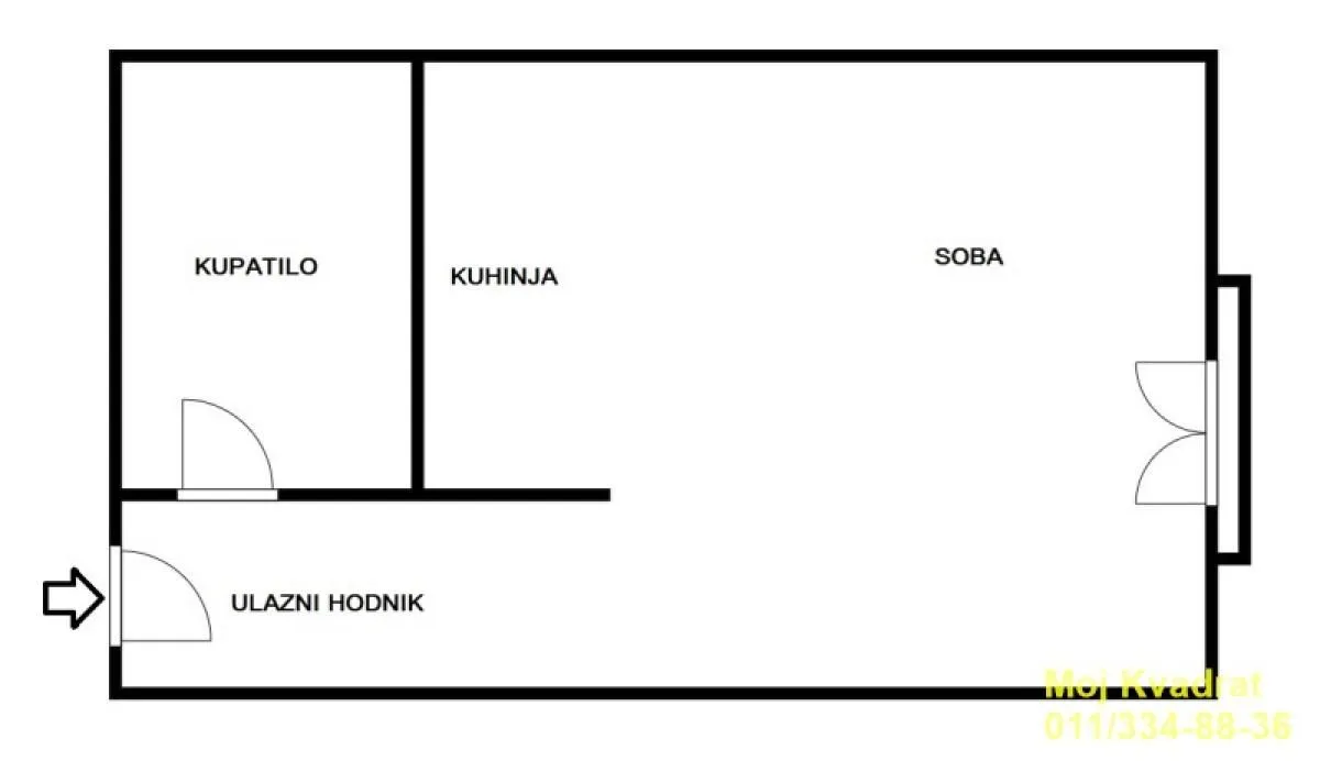 Prodaja, garsonjera, 24m², Treska, Kopaonik