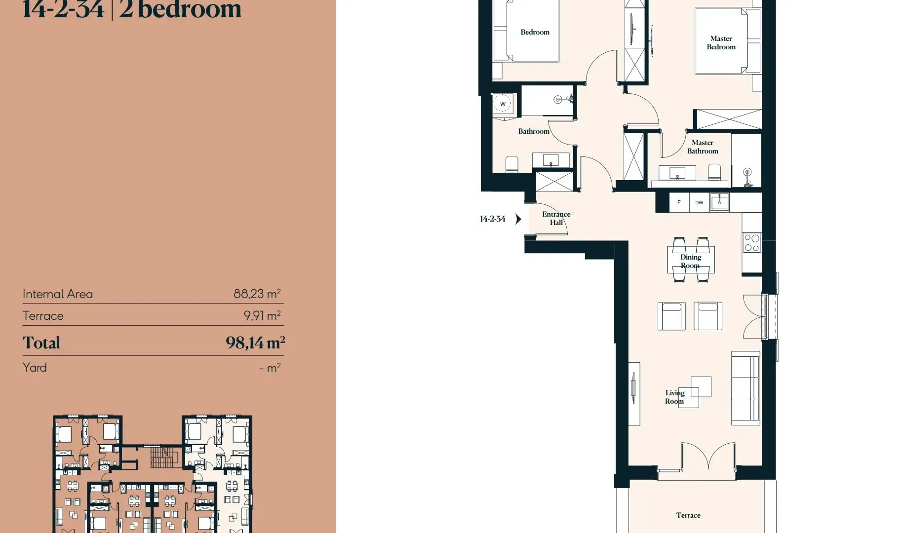 Sale, apartment, 98m², Tivat, Crna Gora