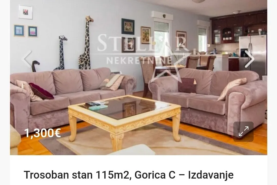 Izdavanje, trosoban stan, 115m², Gorica C, Grižica