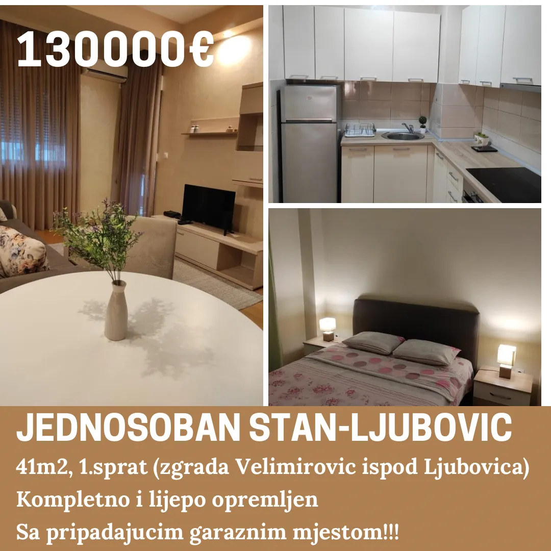 Prodaja, jednosoban stan, 41m², Ljubović, Podgorica