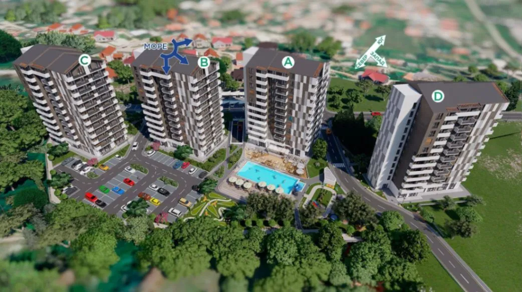 Sale, two bedroom apartment, 73m², Bjeliši, Bar