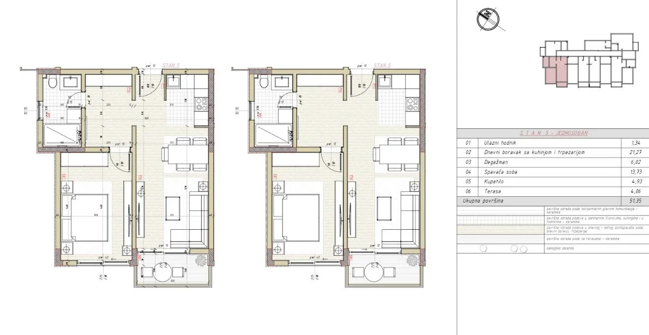 Sale, one bedroom apartment, 51m², Bar, Crna Gora