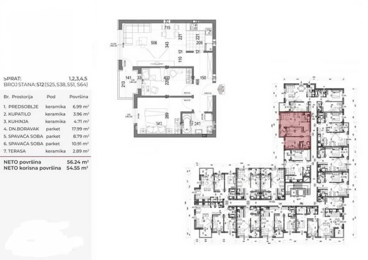 Prodaja, trosoban stan, 57m², Telep, Novi Sad Sve Podlokacije