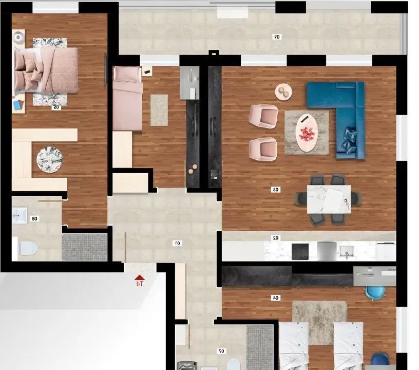 Prodaja, trosoban stan, 104m², Stari Aerodrom, Podgorica