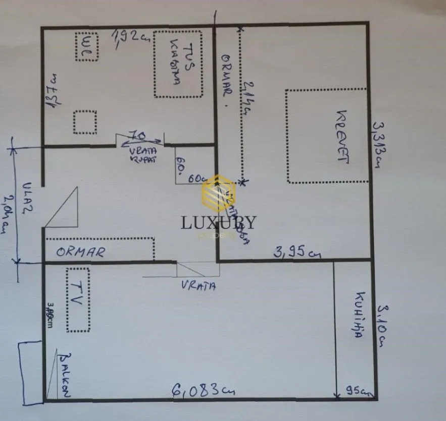 Izdavanje, jednosoban stan, 40m², Zlatica, Podgorica
