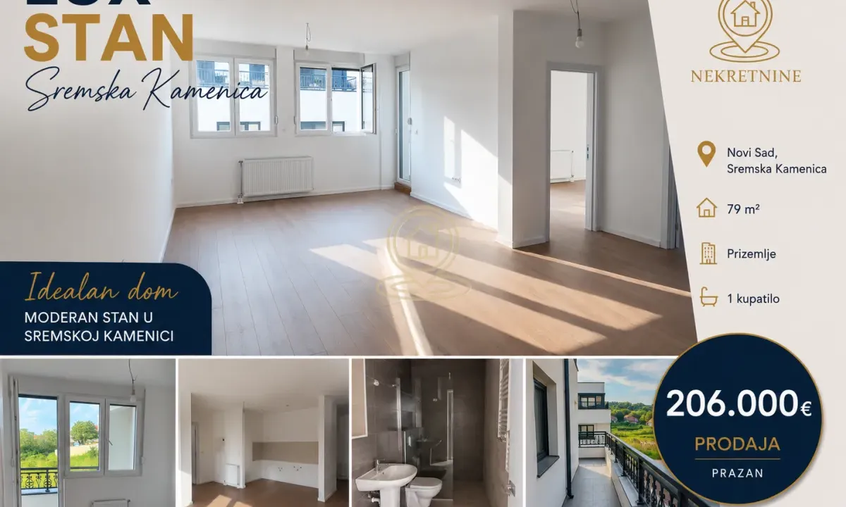 Prodaja, trosoban stan, 79m², Sremska Kamenica, Petrovaradin