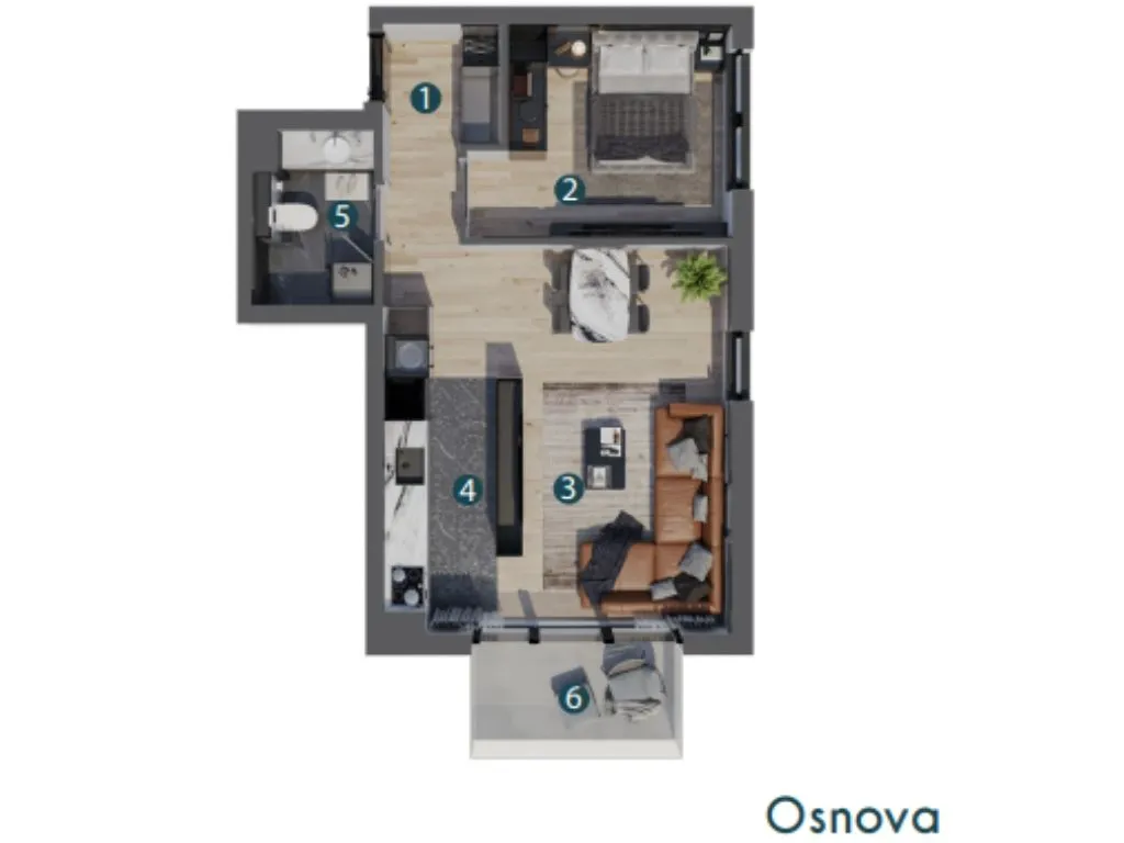 Sale, two bedroom apartment, 50m², Altina, Beograd