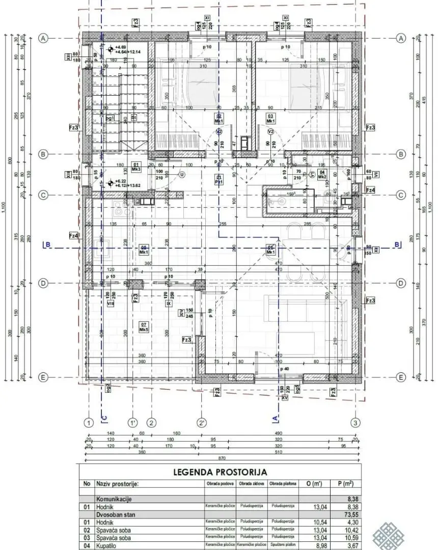 Prodaja, dvosoban stan, 74m², Herceg Novi, Crna Gora