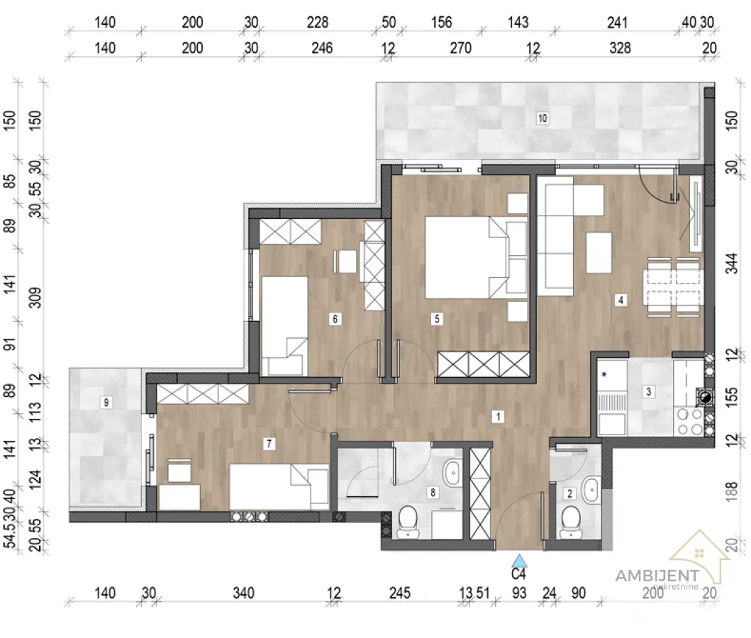 Prodaja, četvorosoban stan, 69m², Voždovac Sve Podlokacije, Beograd