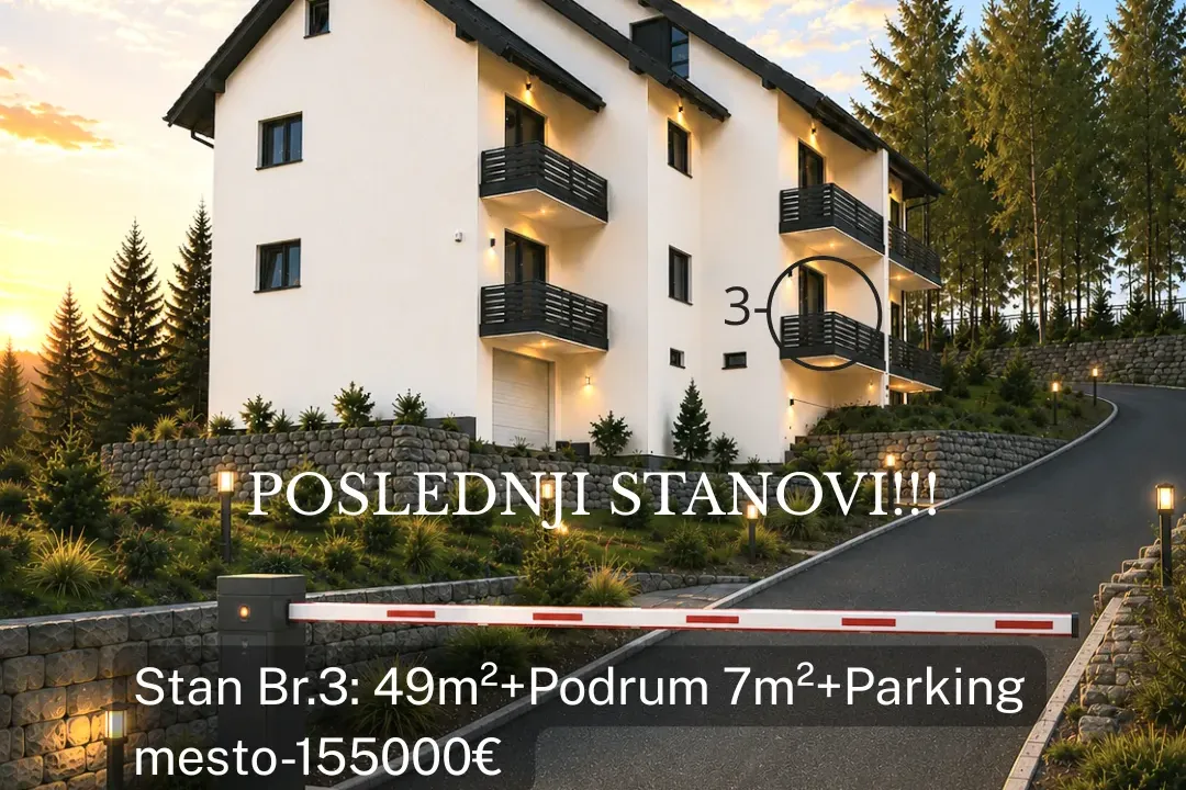 Sale, two bedroom apartment, 49m², Centar, Žabljak