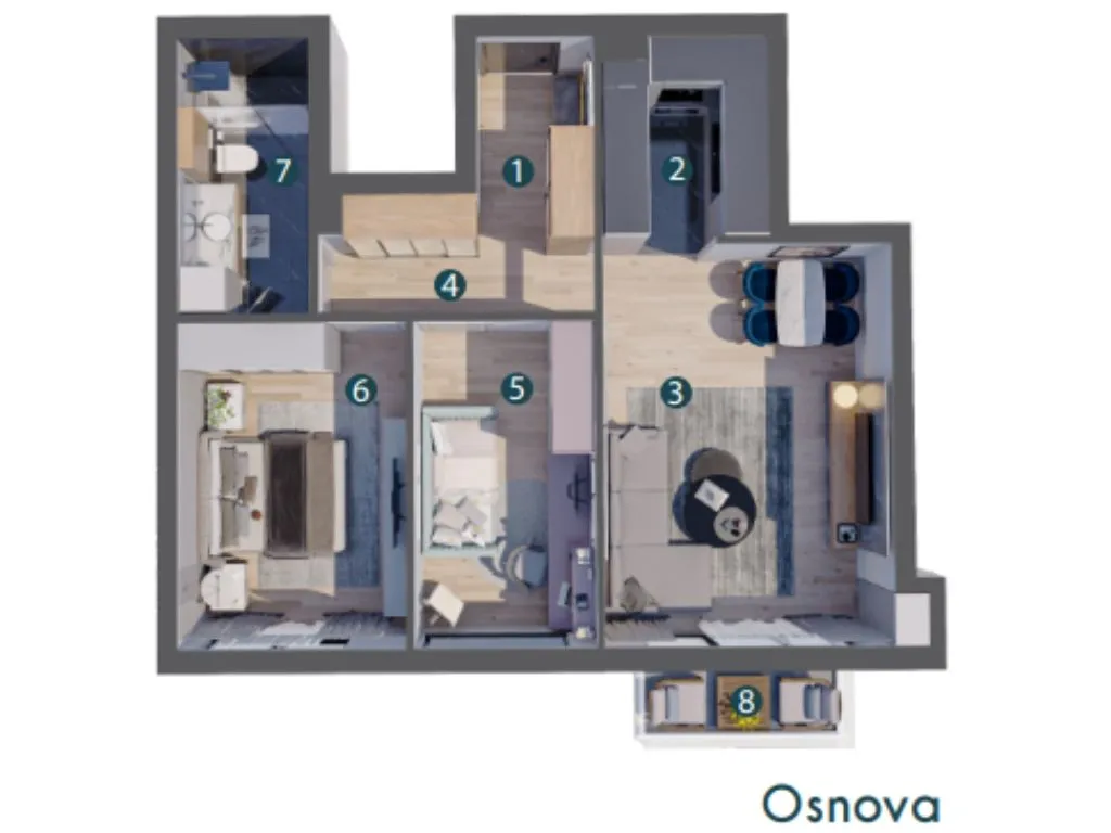 Sale, three bedroom apartment, 67m², Altina, Beograd