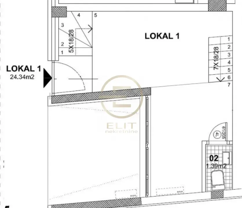 Sale, office space, 24m², Podbara, Novi Sad Sve Podlokacije