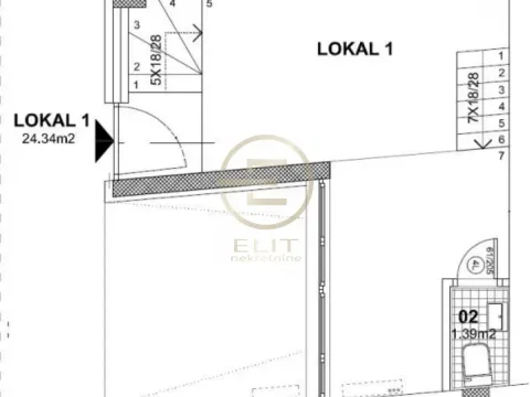 Sale, office space, 24m², Podbara, Novi Sad Sve Podlokacije