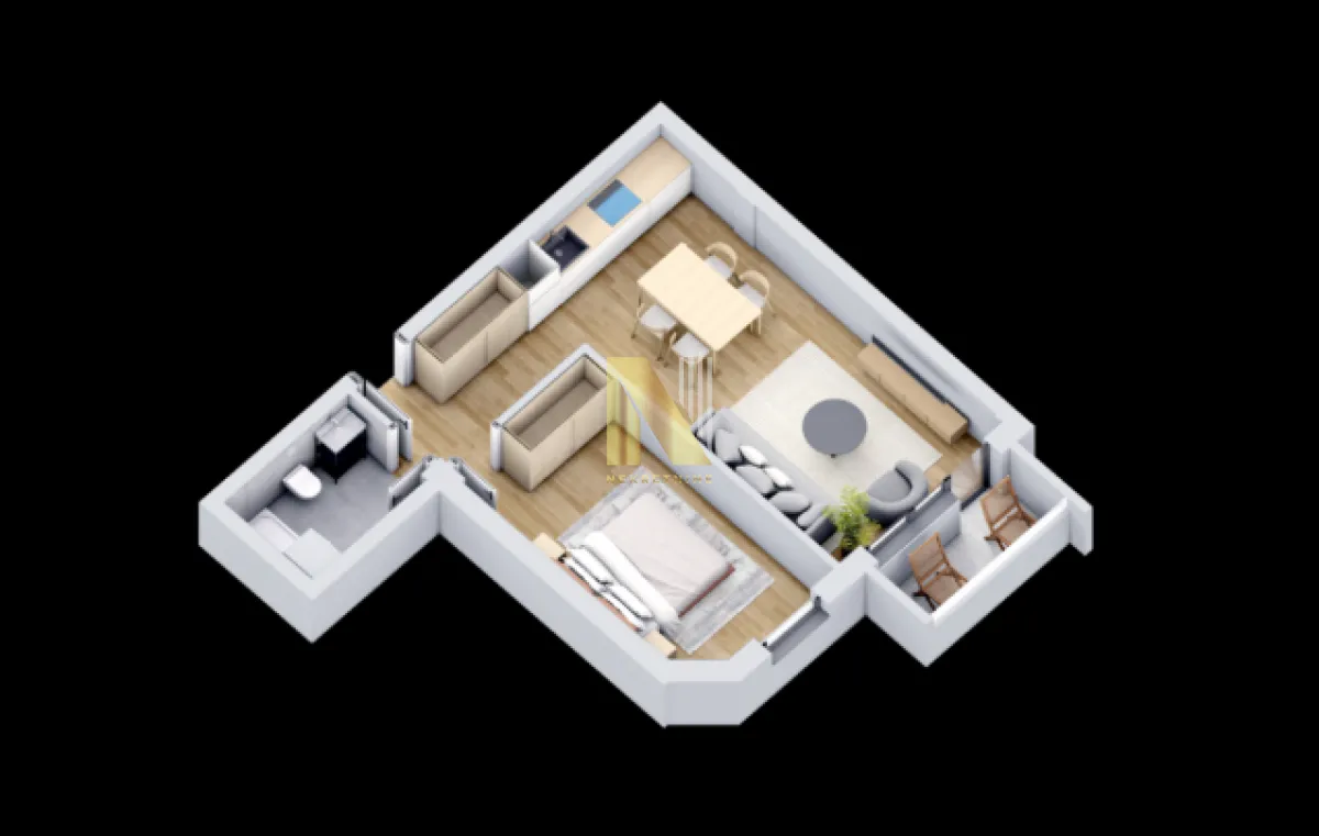 Prodaja, dvosoban stan, 45m², Centar, Novi Sad