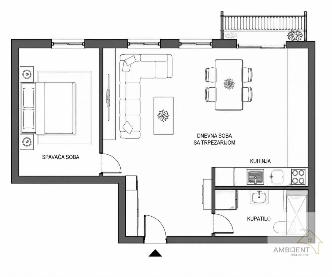 Sale, two bedroom apartment, 41m², Dušanovac, Voždovac Sve Podlokacije