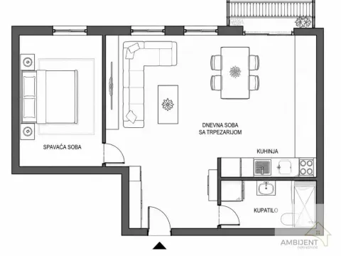 Sale, two bedroom apartment, 41m², Dušanovac, Voždovac Sve Podlokacije - image 7