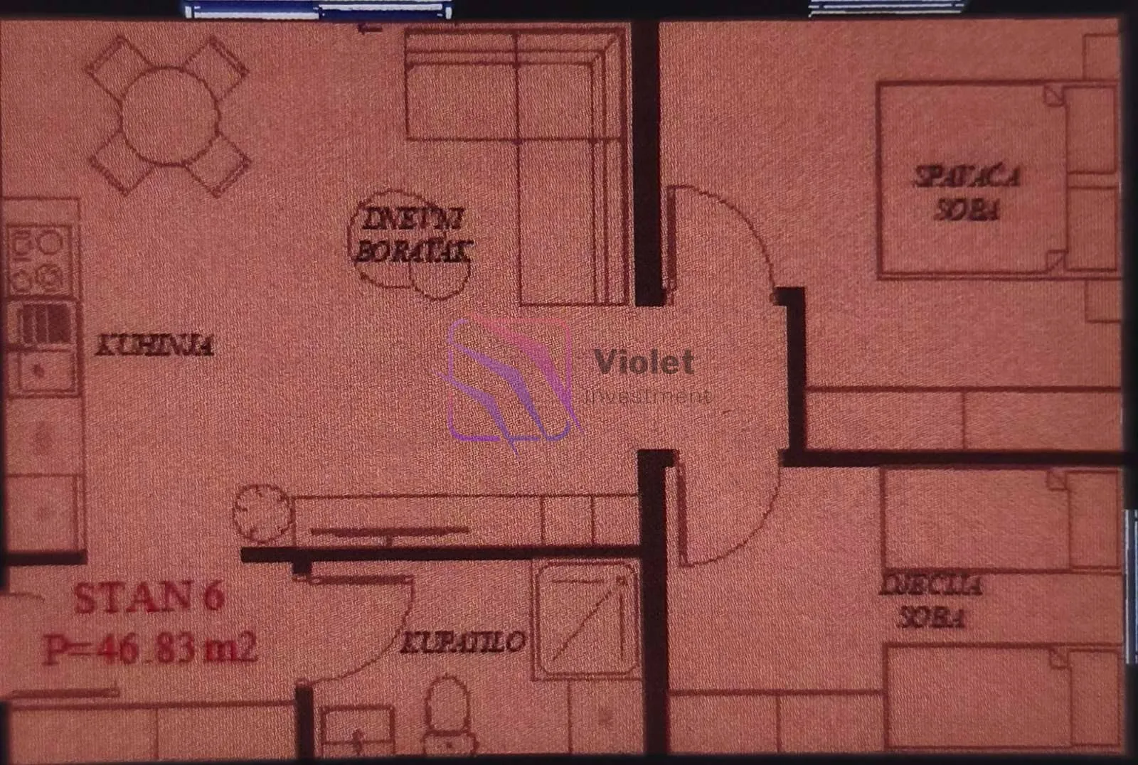 Prodaja, jednosoban stan, 52m², Gorica C, Podgorica