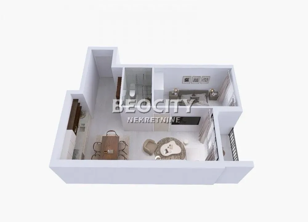 Sale, two bedroom apartment, 51m², Centar, Novi Sad