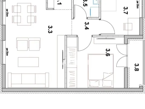Prodaja, dvosoban stan, 51m², Borča 1, Borča Sve Podlokacije - image 3