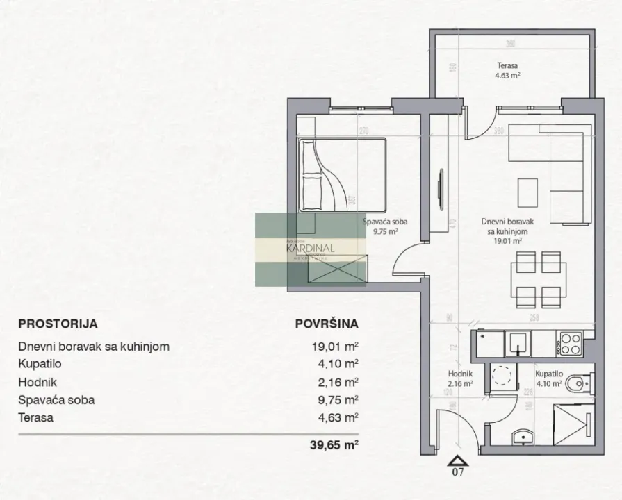Prodaja, jednosoban stan, 39m², Levač, Jagodina