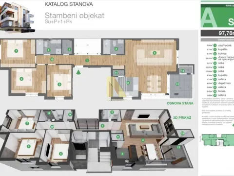 Sale, four bedroom apartment, 93m², Sremska Kamenica, Petrovaradin - image 9