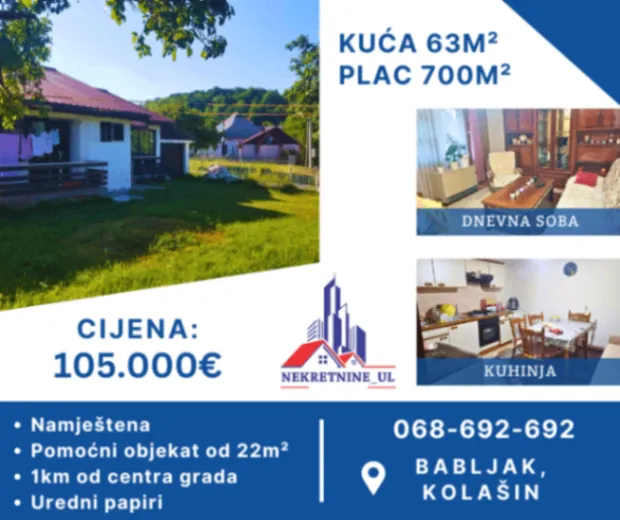 Sale, house, 63m², Babljak, Kolašin