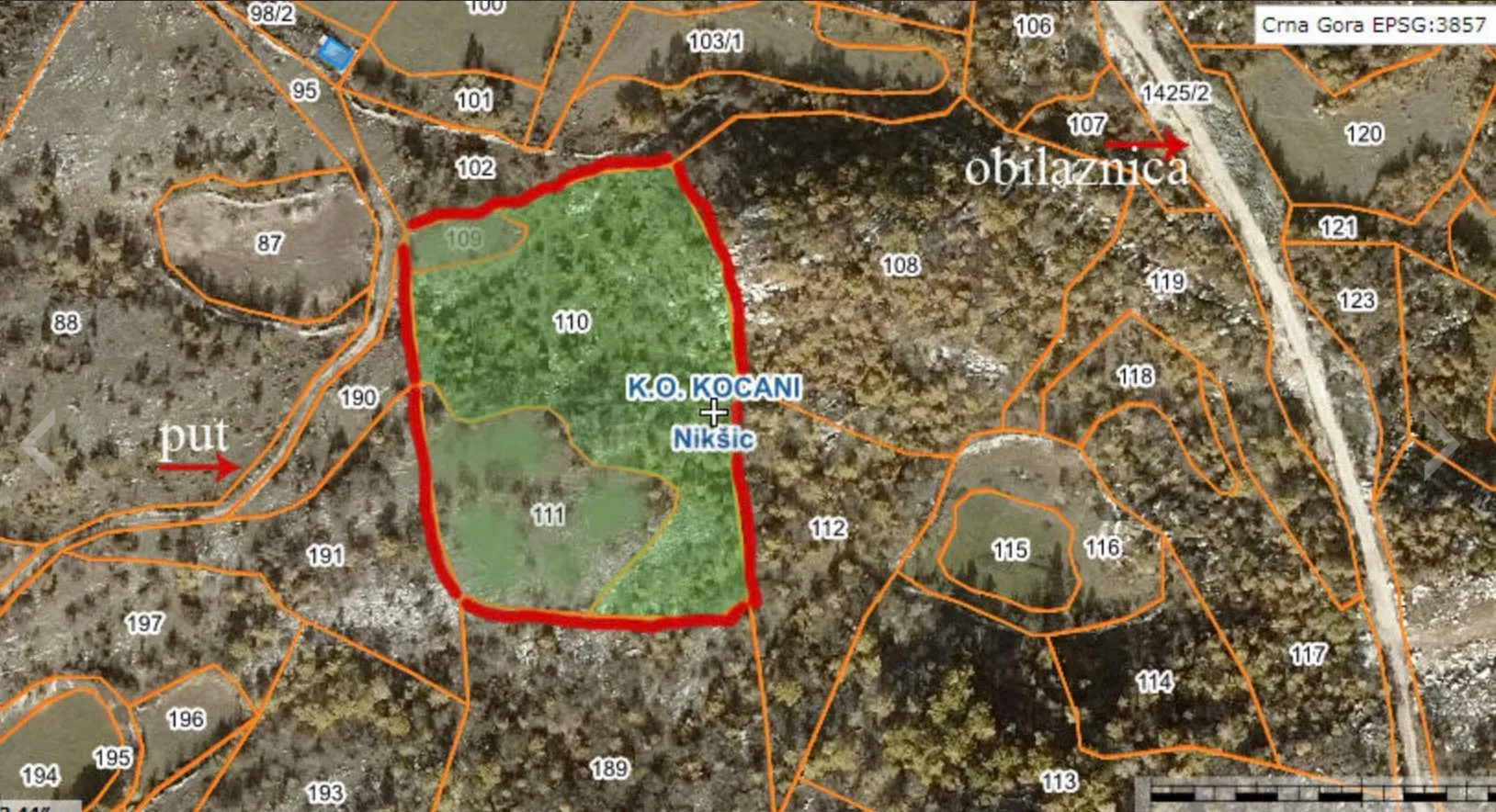 Sale, land lot, 7253m², Nikšić, Crna Gora