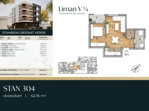 Prodaja, dvosoban stan, 42m², Telep, Novi Sad Sve Podlokacije - image 5